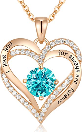Sterling Silver Necklace with Birthstone