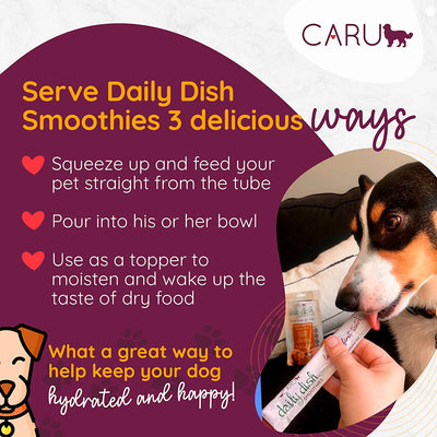 Daily Dish Smoothies - Lickable Chicken Dog Treat - 4 Pack.5oz Tubes