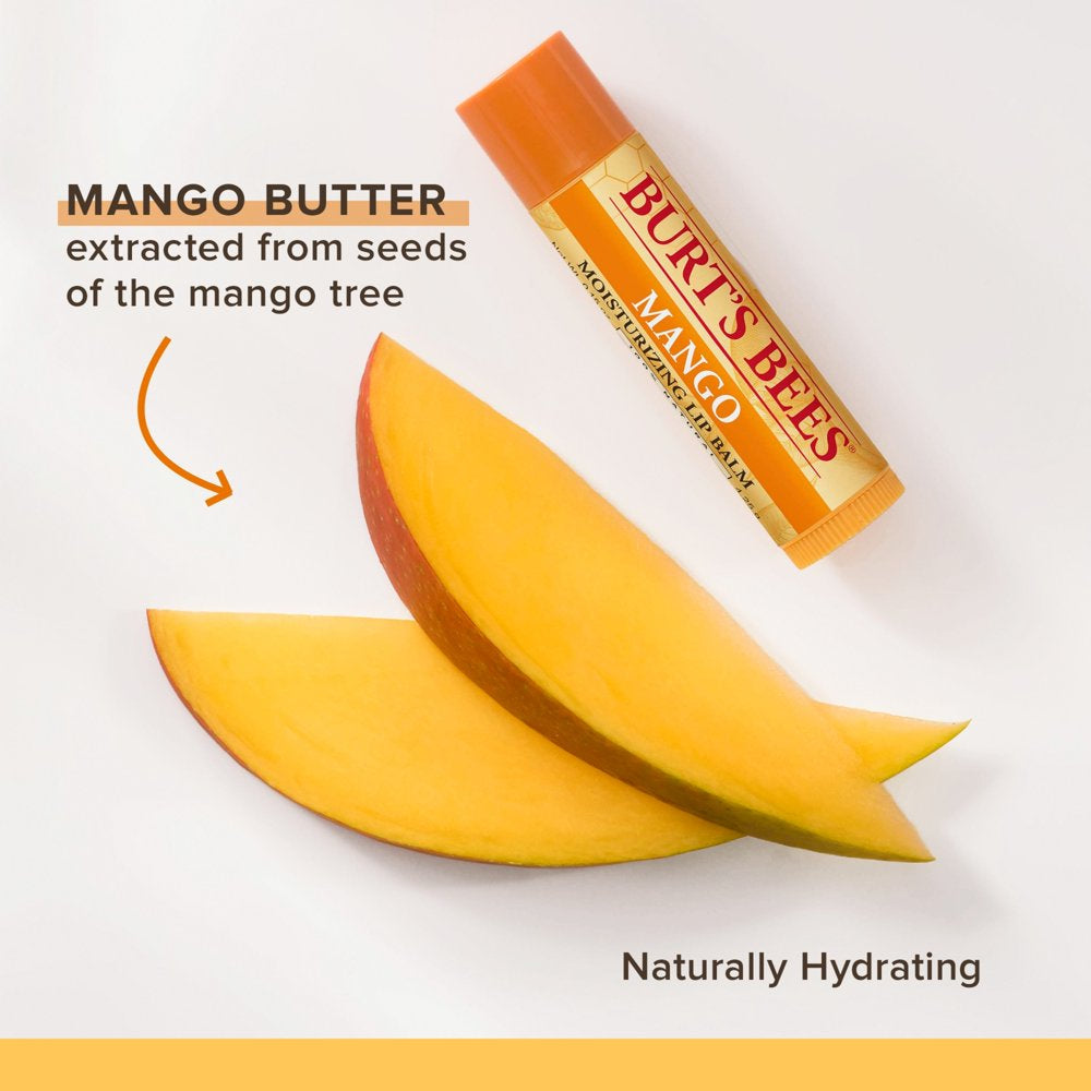 100% Natural Moisturizing Lip Balm with Beeswax, Superfruit, 4 Tubes