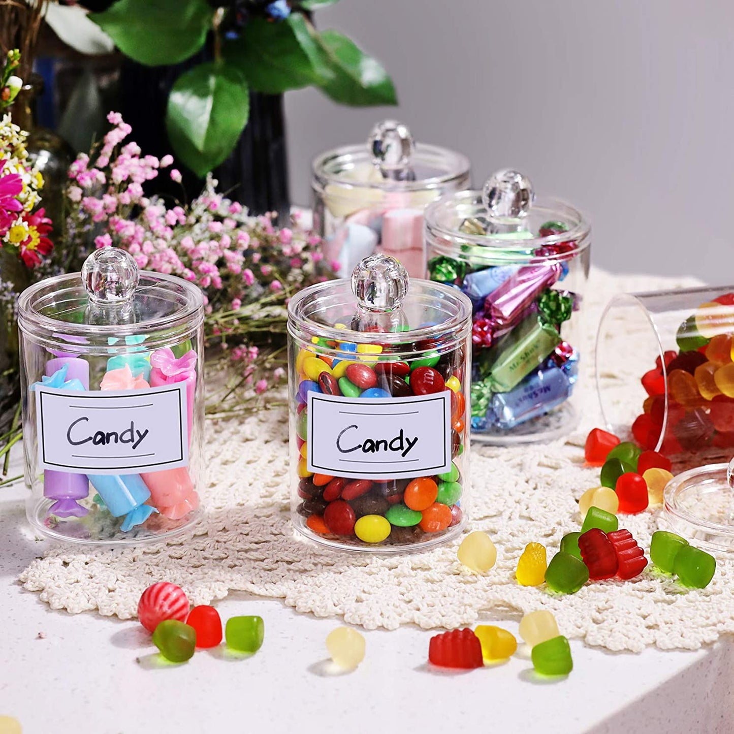 4 Pcs Bathroom Canister Storage Organization