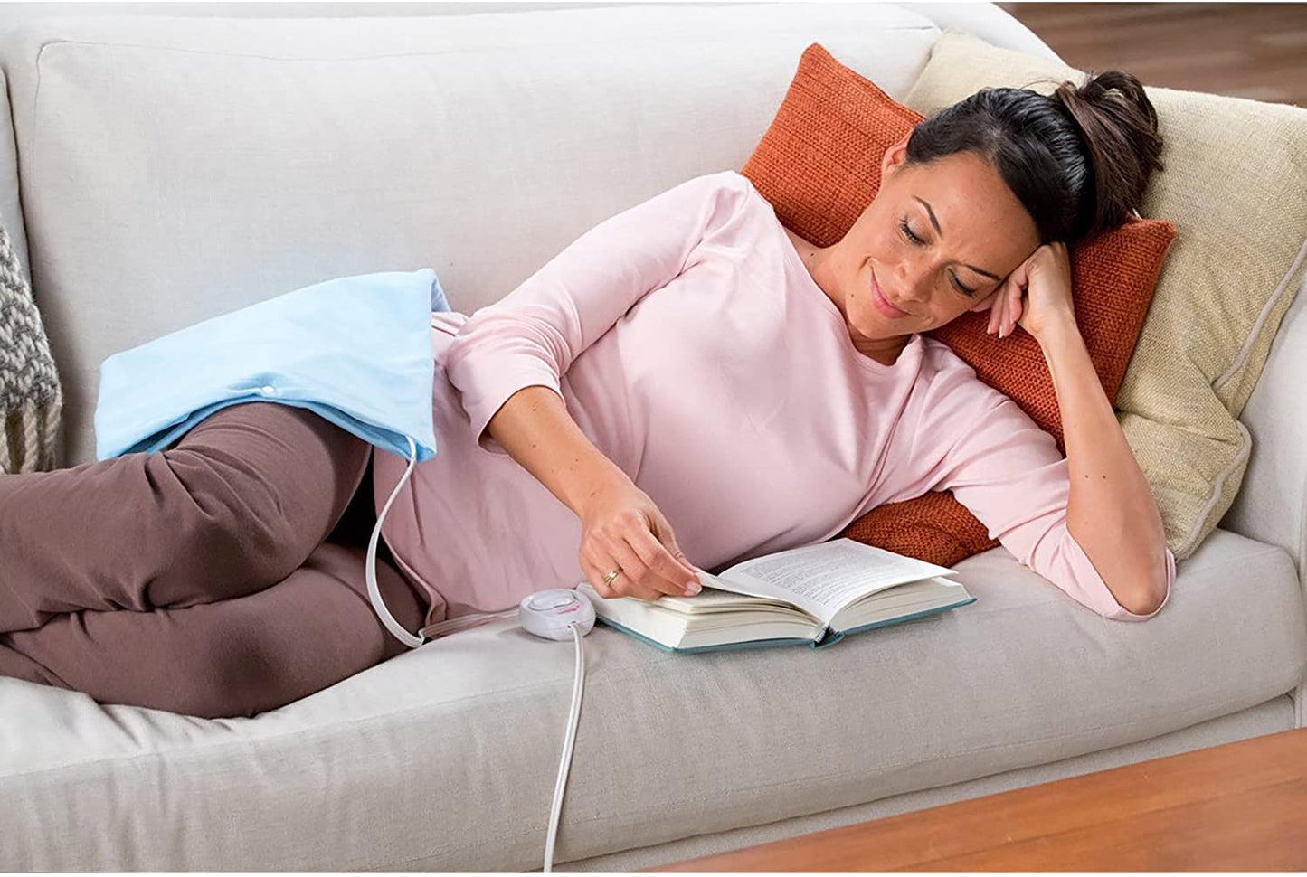 Sunbeam Heating Pad for Back, Neck, and Shoulder Pain Relief with Sponge for Moist Heating Option