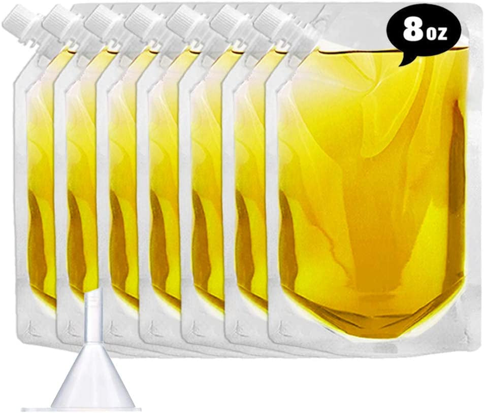 Flasks Set for Liquor Cruise Kit for Travel Outdoor Sports, Concerts, Events(8oz X 10)