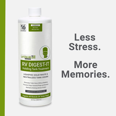 RV Digest-It Black Water RV Holding Tank Treatment - Concentrated Liquid Toilet Treatment (16 Treatments, 32 Oz.)