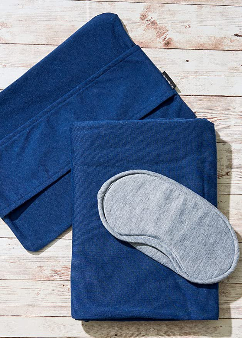Travel Blanket with Packing Case - Lightweight Portable Blanket for Vacations, Airplanes, Trains, Buses, and Cars