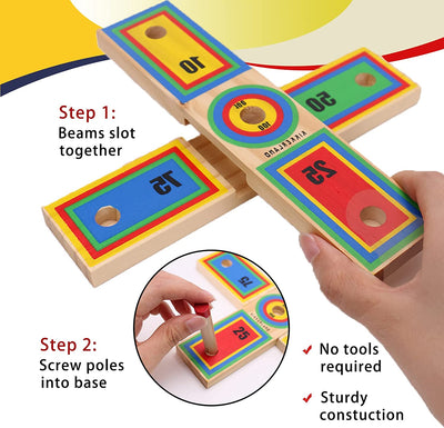 Ring Toss Game for Kids, Families Parent-Child Lawn Game Set, Backyard Games Adult and Family Outdoor Games