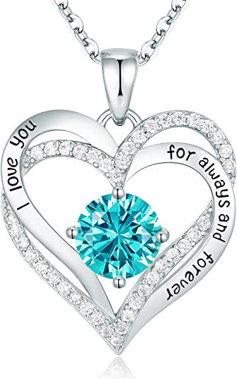 Sterling Silver Necklace with Birthstone