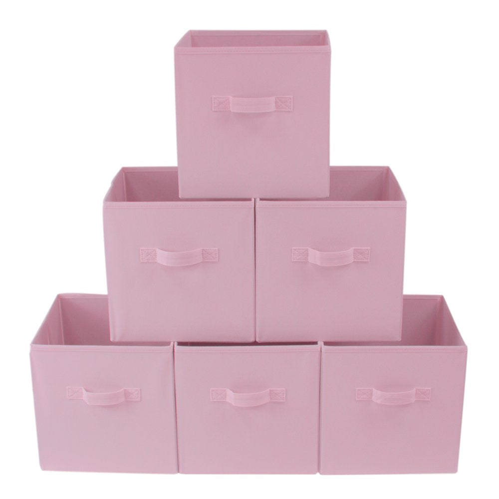6 Pack Collapsible Cube Fabric Storage Bins (10.5"X10.5")