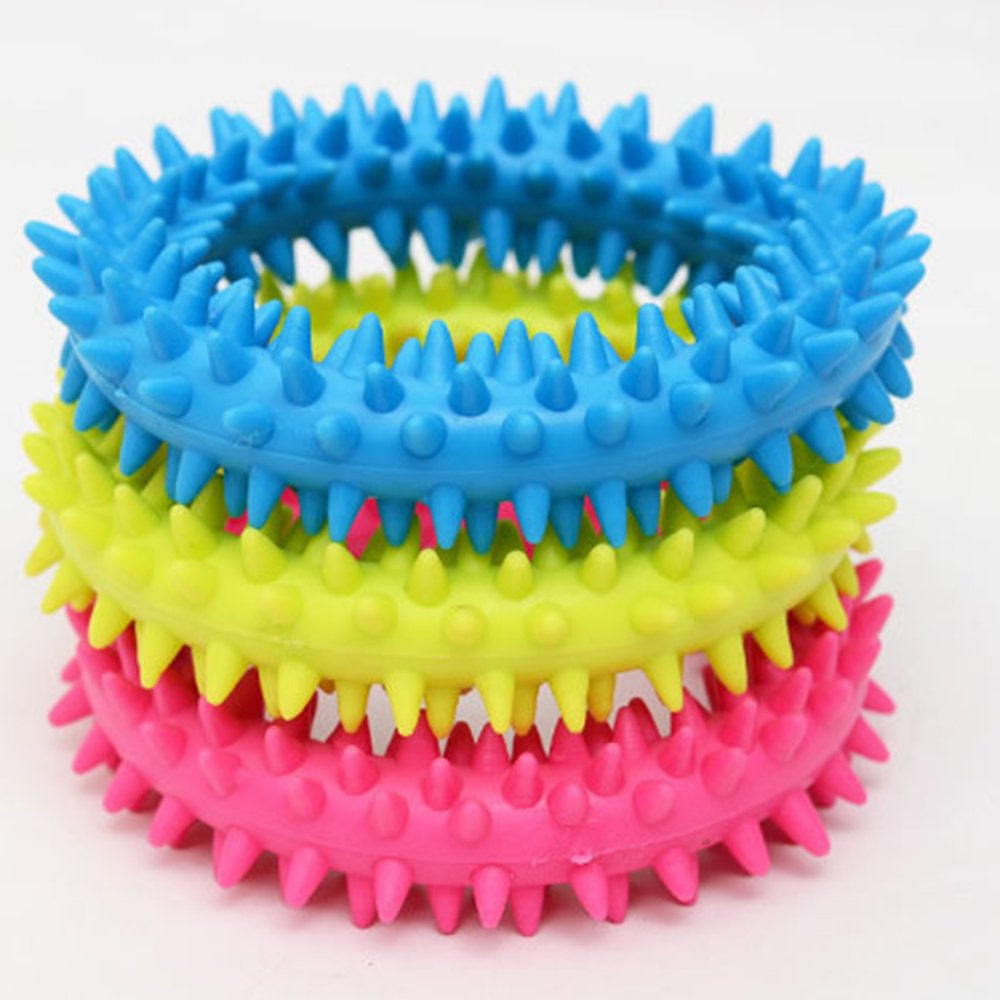 Pet Enjoy Dog Chew Toys for Aggressive Chewers Large Breed,Thorn Circle Ring Toys Long-Lasting Indestructible Dog Toys,Tough Durable Puppy Teeth Cleanning Toy for Dogs Pets