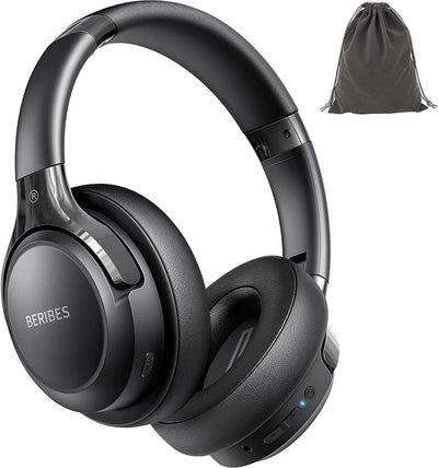 Bluetooth Headphones over Ear, 65H Playtime and 3 EQ Music Modes Wireless Headphones with Microphone, Hifi Stereo Foldable Lightweight Headset, Deep Bass for Home Office Cellphone PC TV