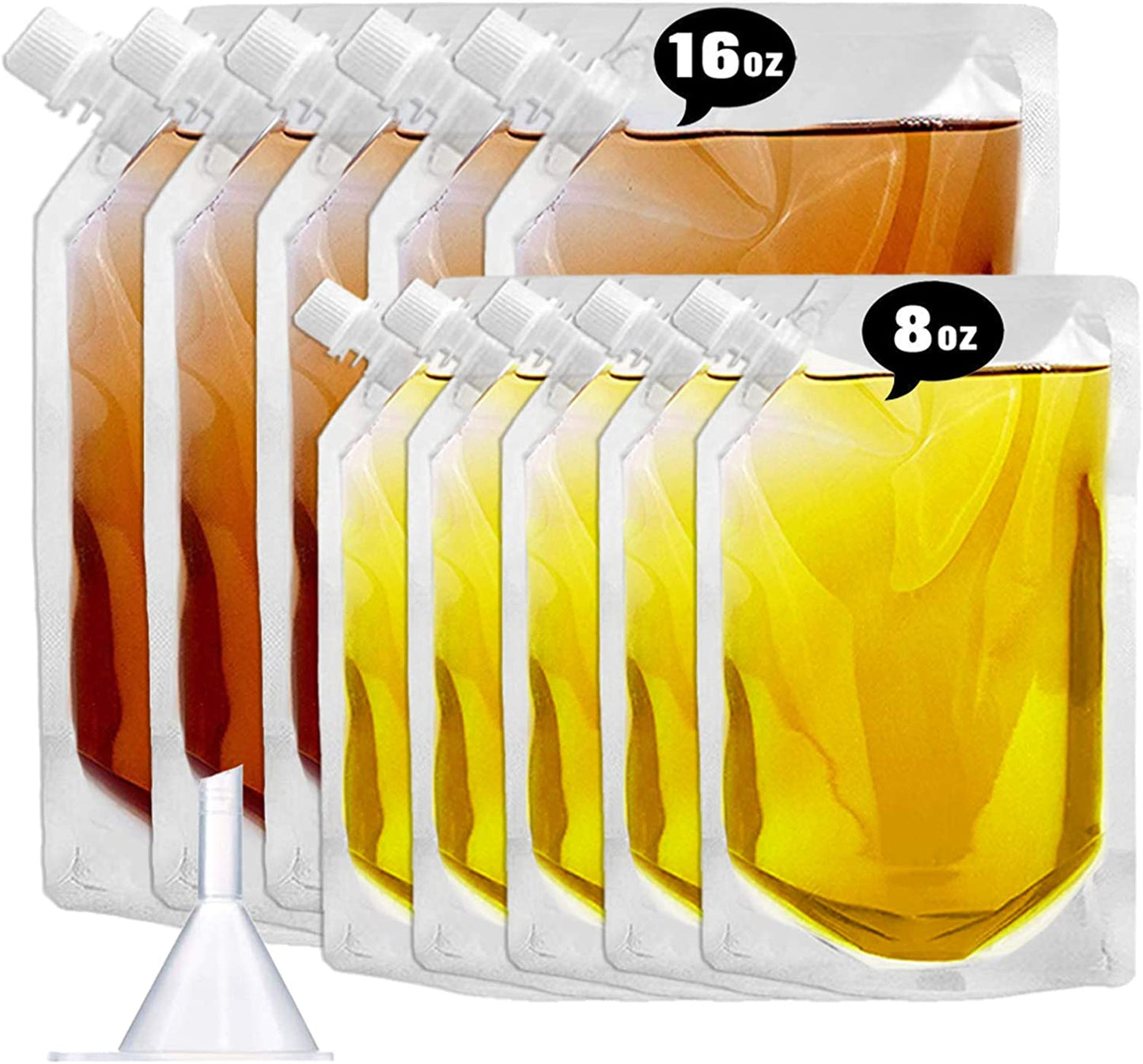 Flasks Set for Liquor Cruise Kit for Travel Outdoor Sports, Concerts, Events(8oz X 10)