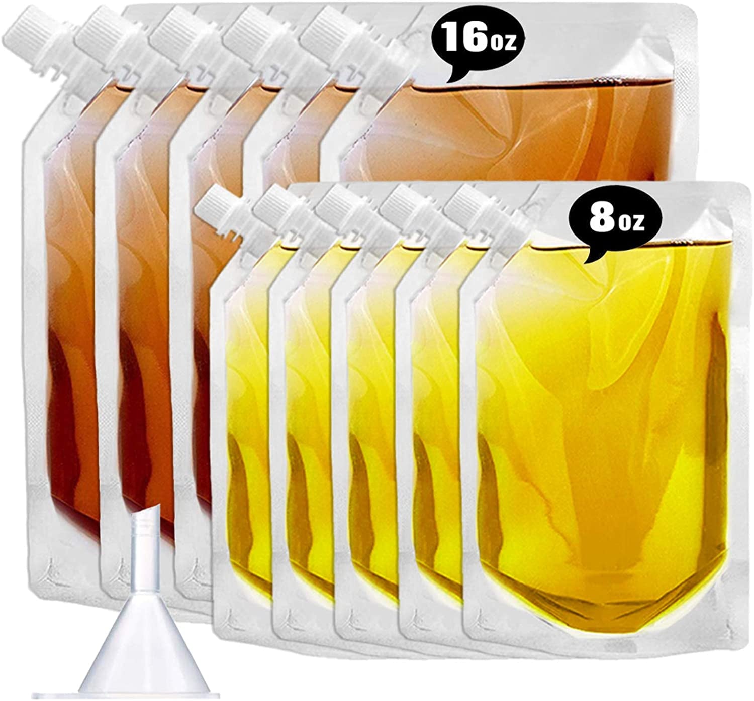 Flasks Set for Liquor Cruise Kit for Travel Outdoor Sports, Concerts, Events(8oz X 10)