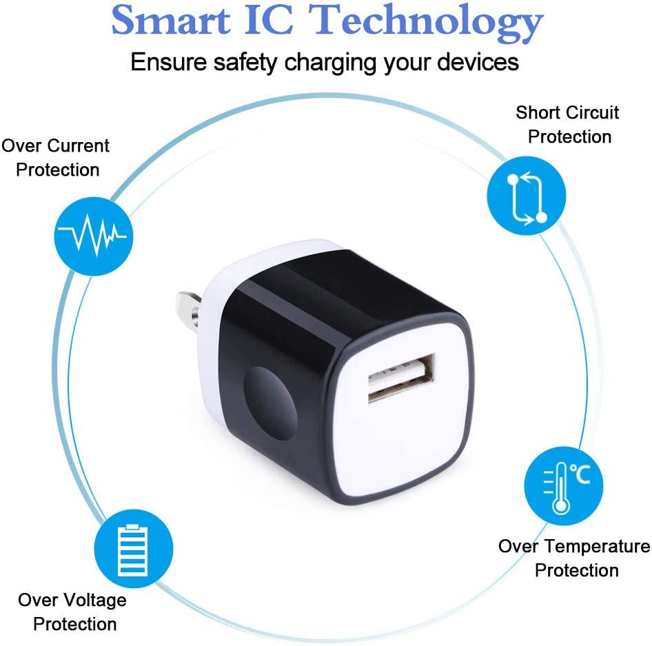 5Pack Wall Charger Cube
