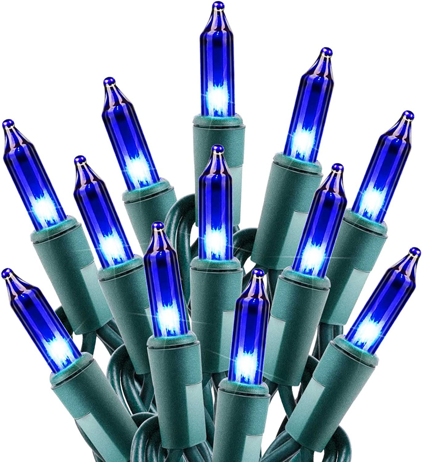 Red White Blue Lights Green Wire - 100 Count 4th July Decoration Patriotic Mini String Lights Waterproof for Indoor Outdoor Holiday Party Patio Independence Day Decoration