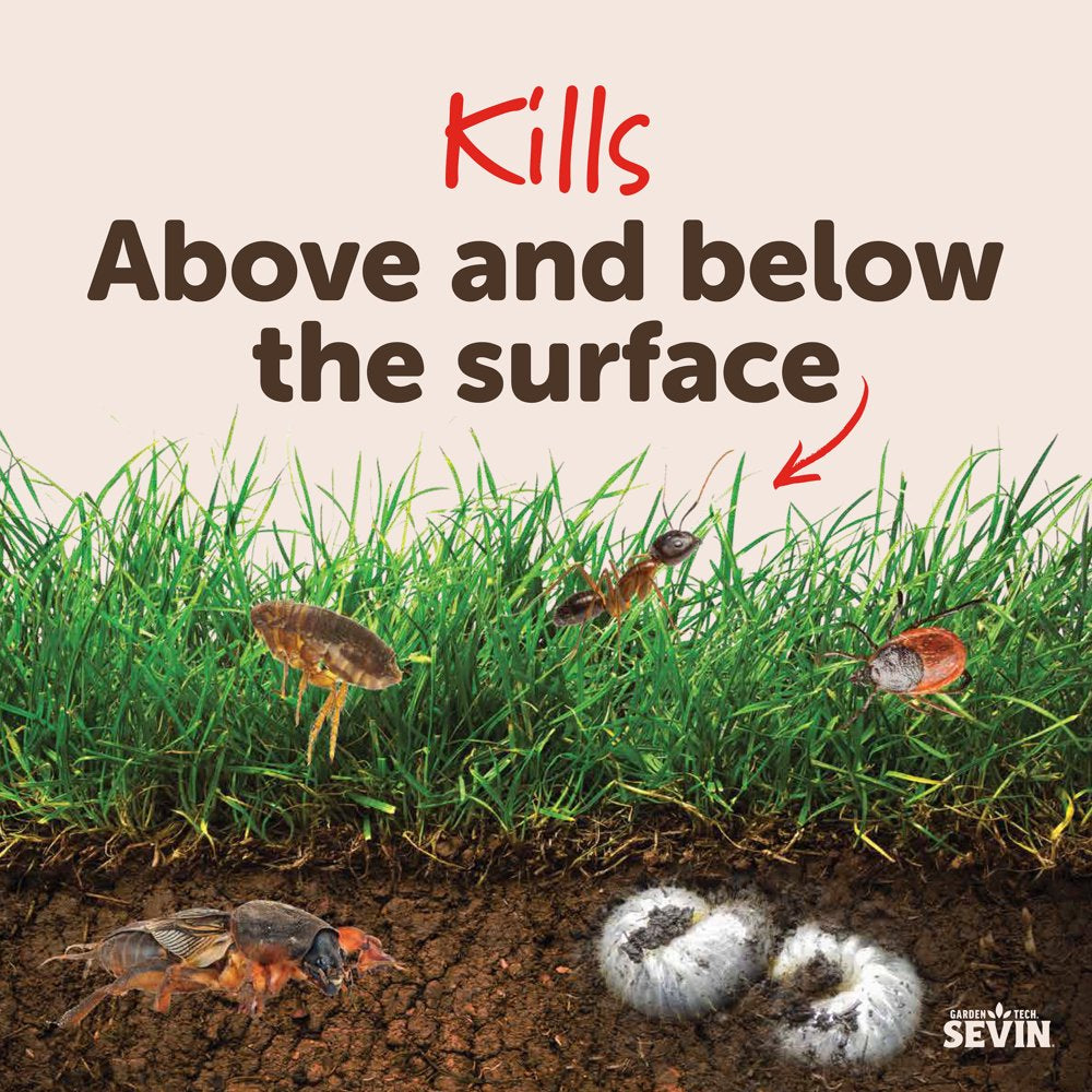 Sevin Insect Killer Outdoor Lawn Granules, 20 Lb. - Treats up to 20,000 Sq. Ft