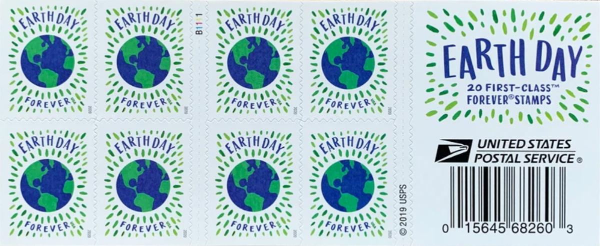 USPS Earth Day Forever Stamps 2020 - Booklet of 20 Postage Stamps