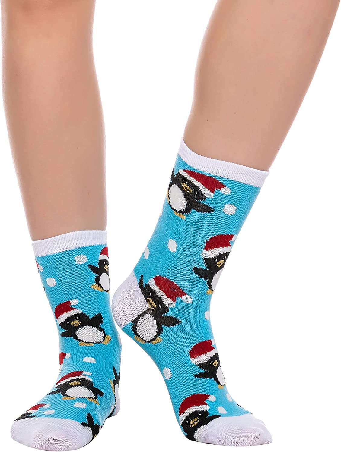 JOYIN 12 Pairs Christmas Cotton Socks, Holiday Warm Soft Socks for Winter Christmas, Holiday or Birthday Gift
