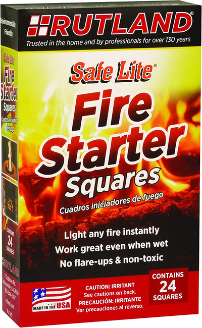 Rutland Products Safe Lite Fire Starter Squares, 24 squares