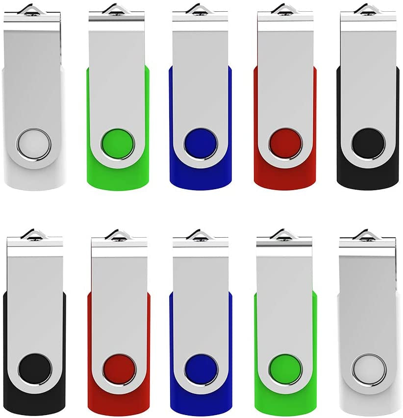 64GB USB Flash Drive 10 Pack Thumb Drive Flash Drive 64 GB USB Stick Jump Drive USB 2.0 Thumb Drives Pen Drive