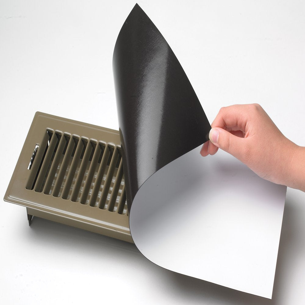 Magnetic Vent Covers for Wall, Floor or Ceiling, 5.5" Wide X 12" Long, White, Pack of 4
