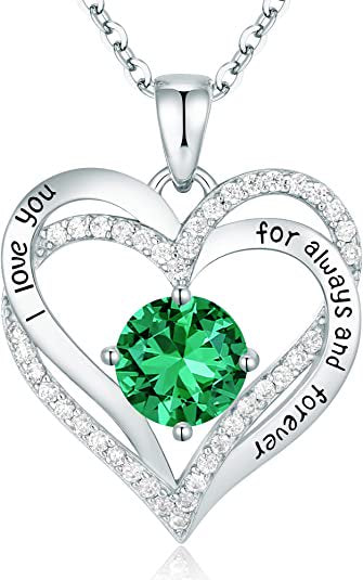 Sterling Silver Necklace with Birthstone