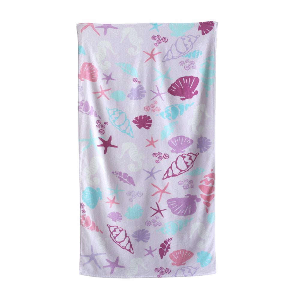 Velour Beach Towel, Midistripe, Blue, 28X60