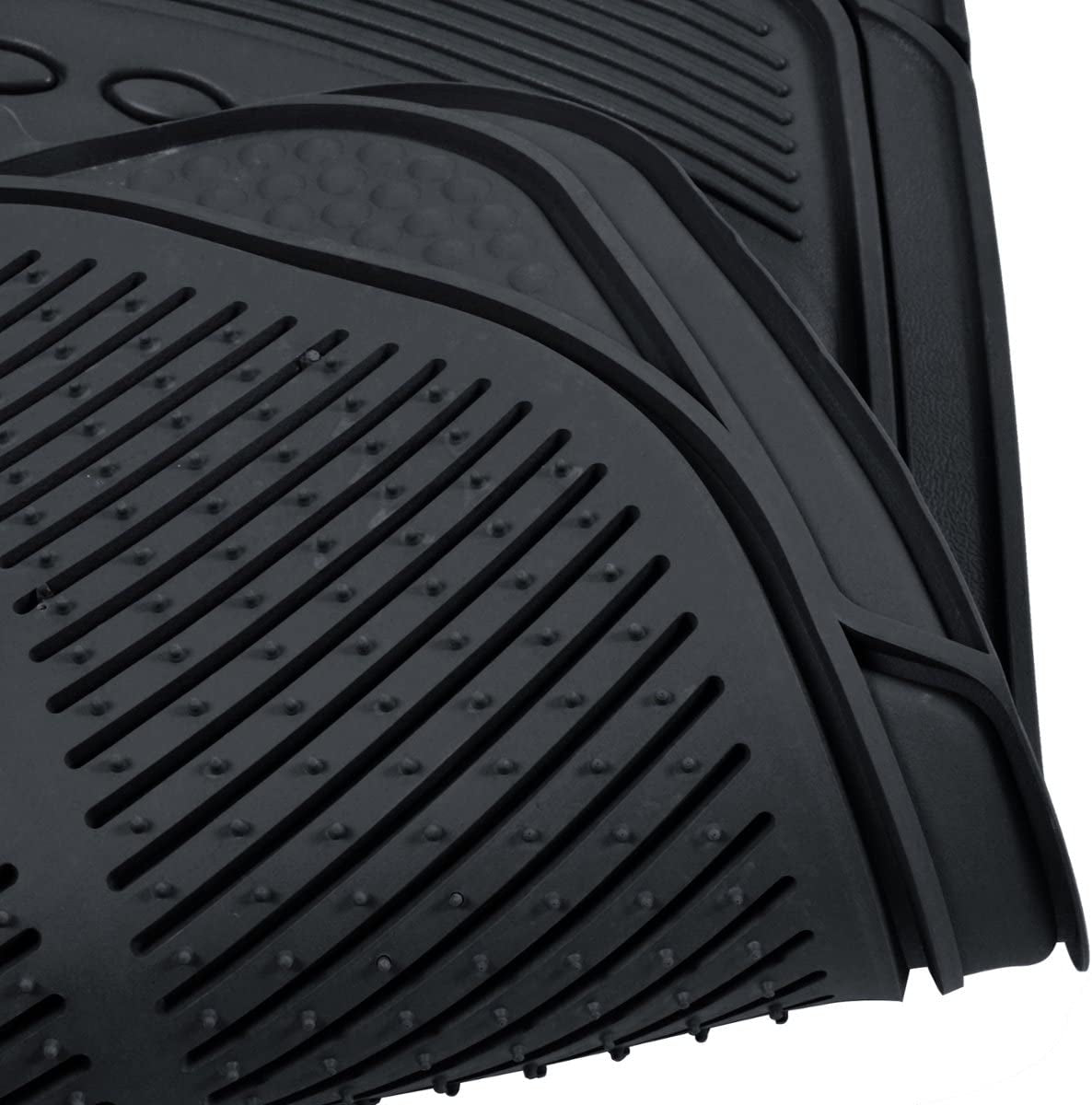 2 Piece Front Heavy Duty Front & Rear Rubber Floor Mats