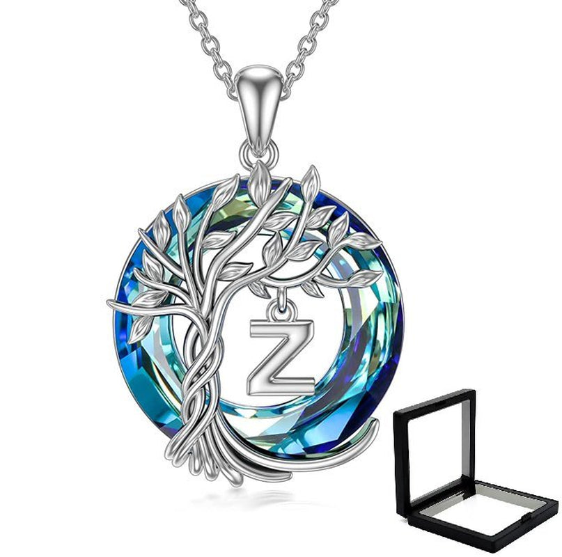 Tree of Life Necklace for Women with Initial Letter