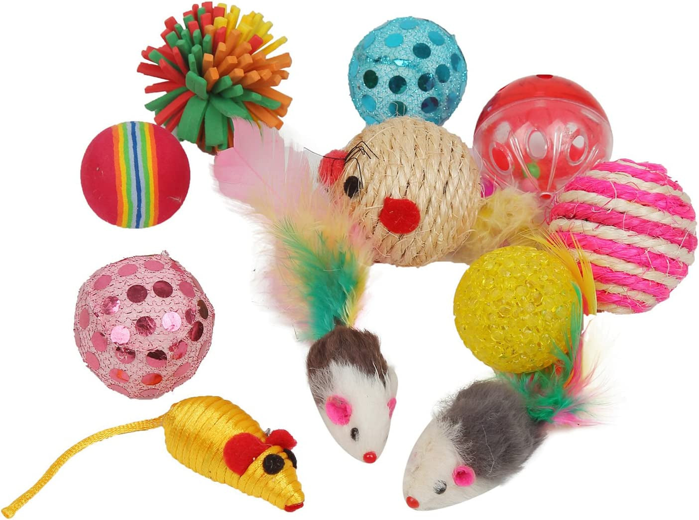 20 Pieces Cat Toys Variety Pack for Kitty