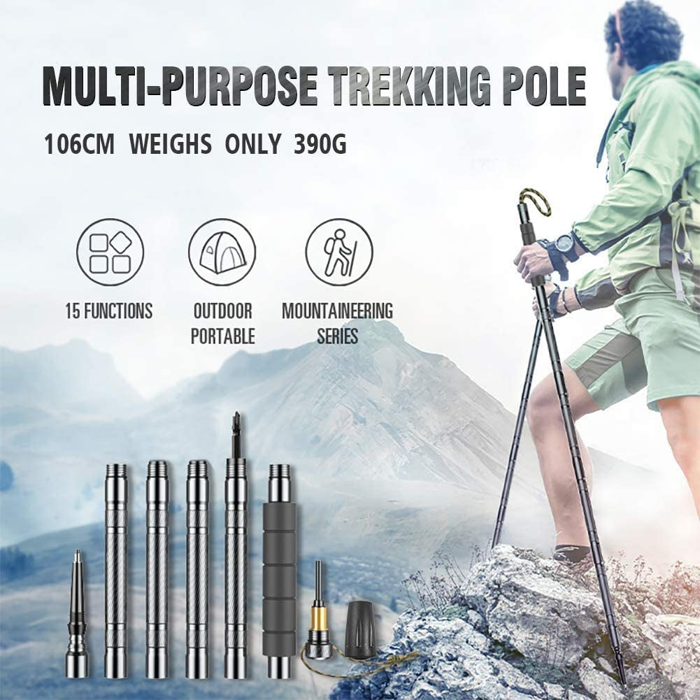 Hiking Pole Collapsible Lightweight for Hiking Stick Walking Pole for Man Women