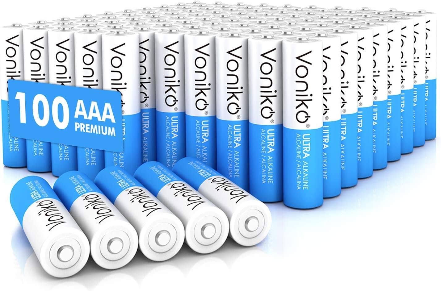200-Count Premium Alkaline Battery - AA and AAA Combo Pack Batteries, 100-Count Each, 10-Year Shelf Life, Recloseable Packaging