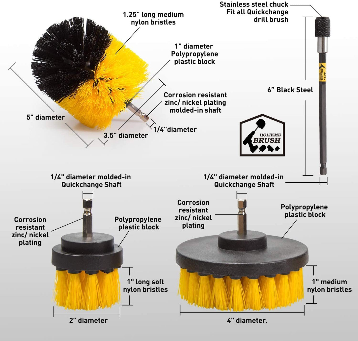 4Pack Power Scrubber Cleaning Brush
