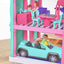  3-Story Dollhouse Play Set with Working Garage and Elevator, 24 Pieces