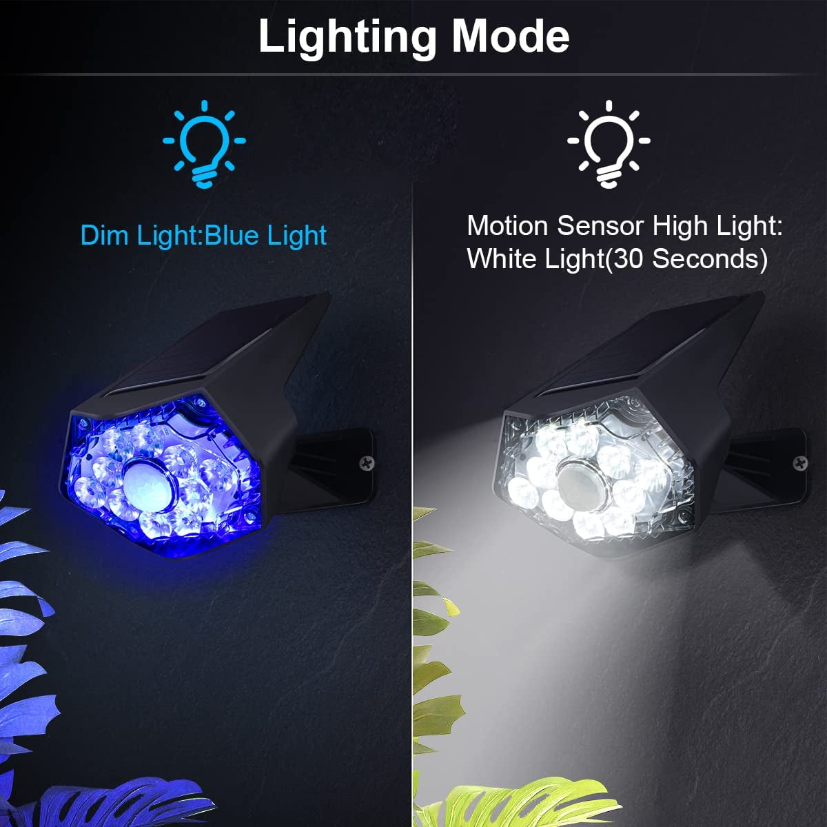 4 pack Solar Lights Outdoor, Solar Motion Sensor Outdoor Light, Solar Security Spot Lights, Solar Powered Wall Lights, Ip67 Waterproof, Solar Flood Lights Outdoor for Garden, Patio, Garage
