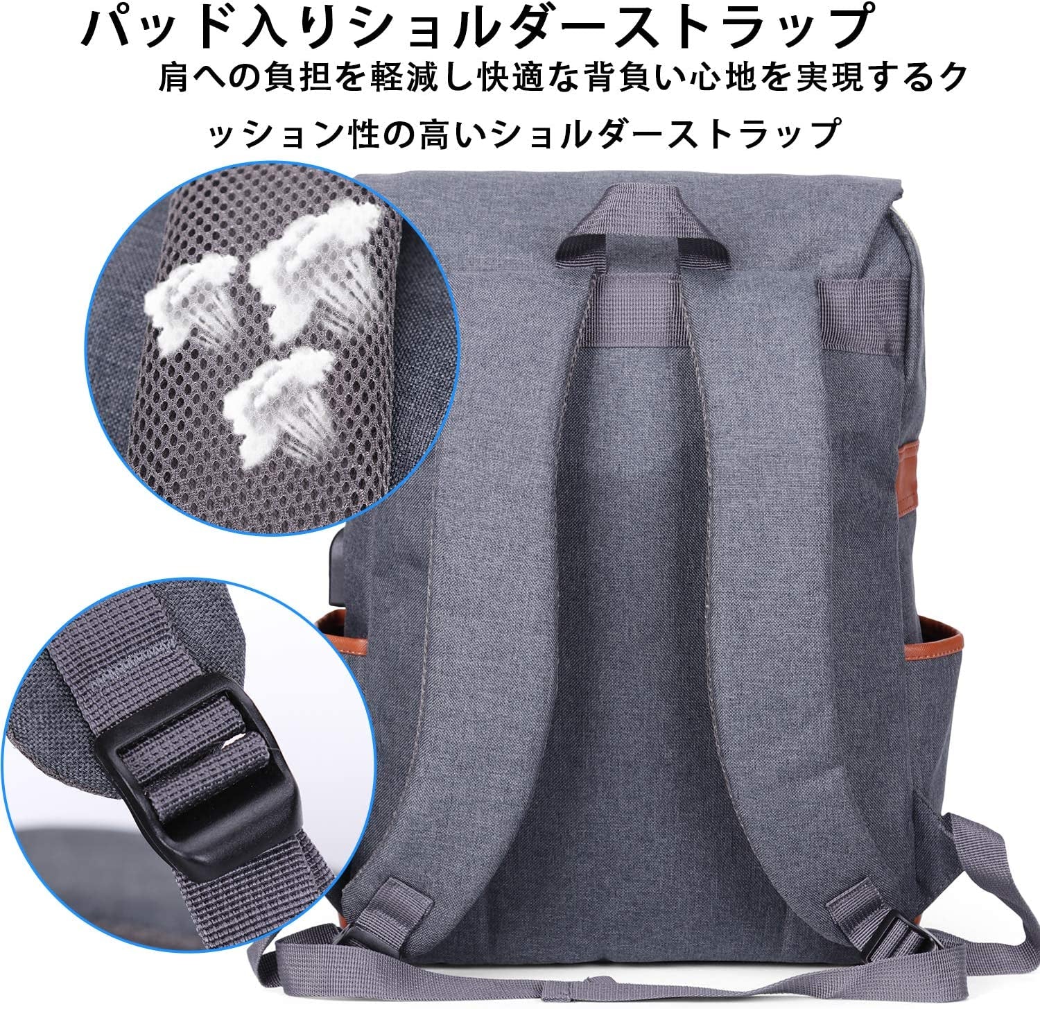 Vintage Laptop Backpack for Women Men,School College Backpack with USB Charging Port Fashion Backpack Fits 15.6Inch Notebook