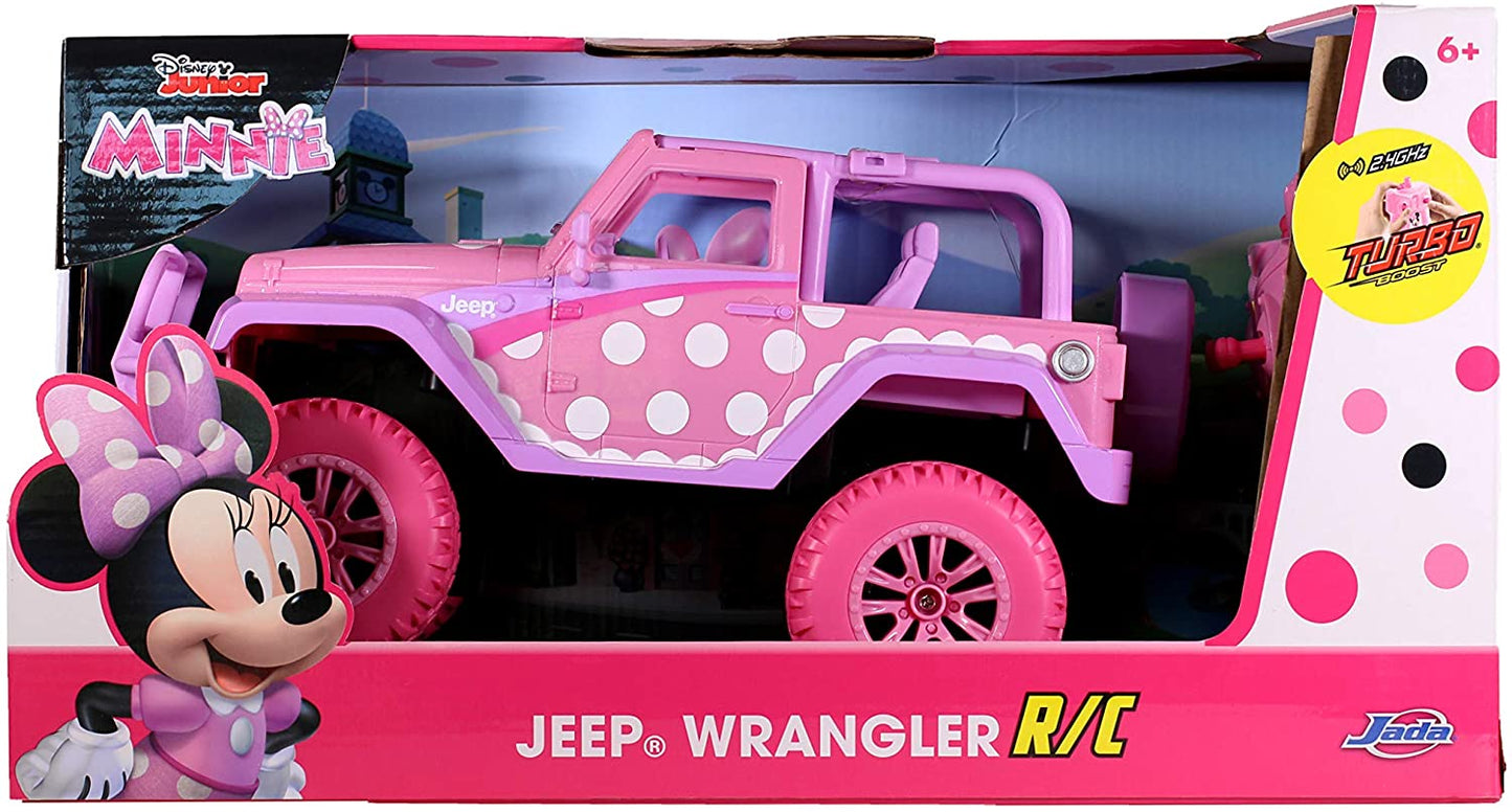 Disney Junior 1:16 Minnie Jeep Wrangler RC Remote Control Truck, 2.4 Ghz Pink, Toys for Kids and Adults