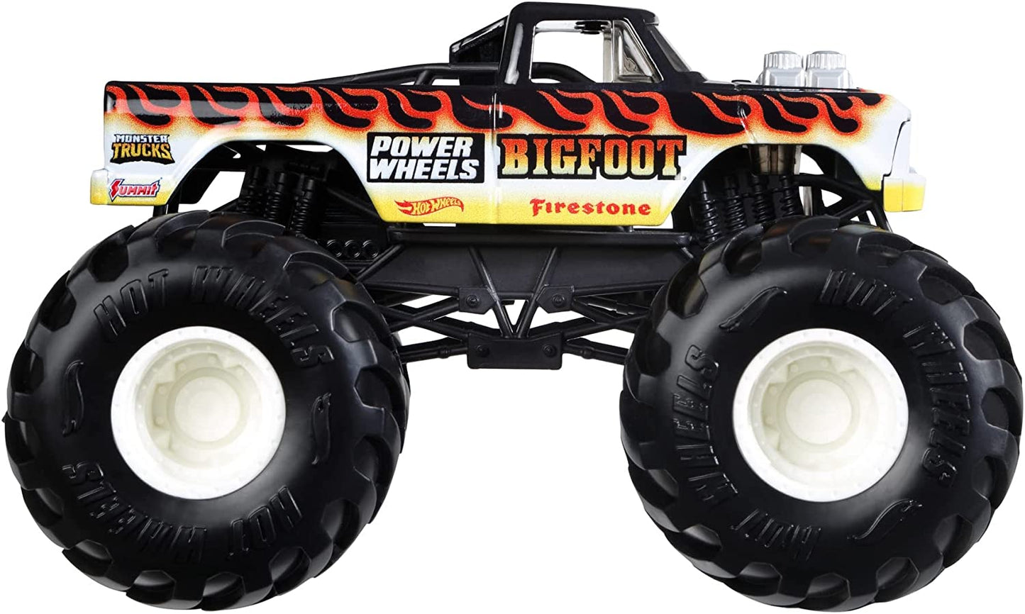 Hot Wheels Monster Truck 1:24 Scale Taxi Vehicle with Giant Wheels for Kids Age 3 to 8 Years Old Great Gift Toy Trucks Large Scales