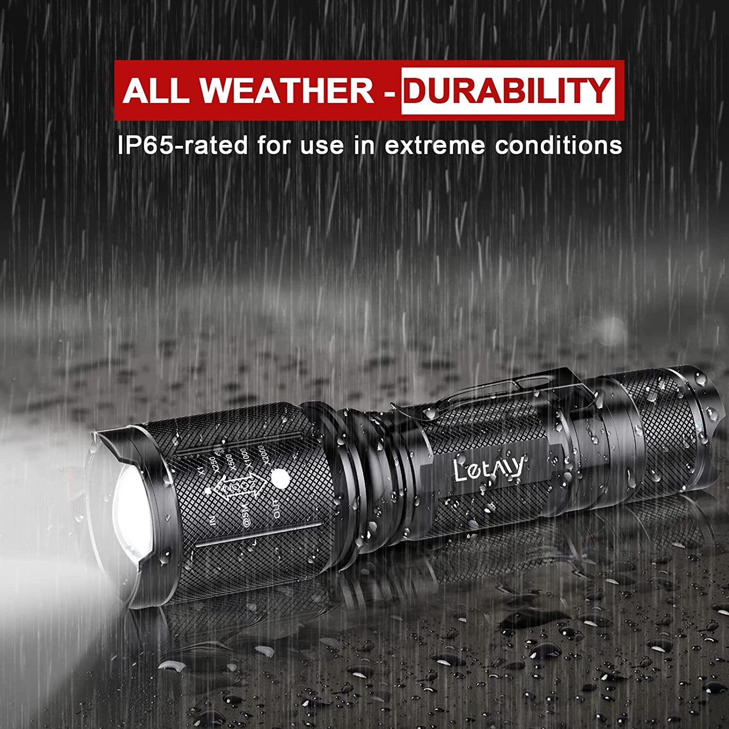 LED Tactical Flashlight S2000 PRO - 2Pcs Ultra Bright High Lumens LED Flashlights - Zoomable, 5 Modes Flashlights, Water Resistant Flash Light for Emergency, Hurricane Supplies, Camping