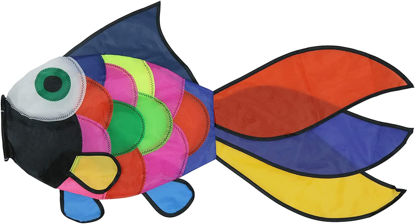 32 in Rainbow Fishing Windsock Spinner Garden Decoration