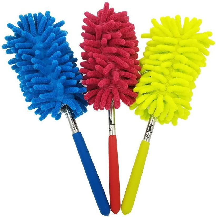 3 Pack Retractable Long-Reach Washable Duster