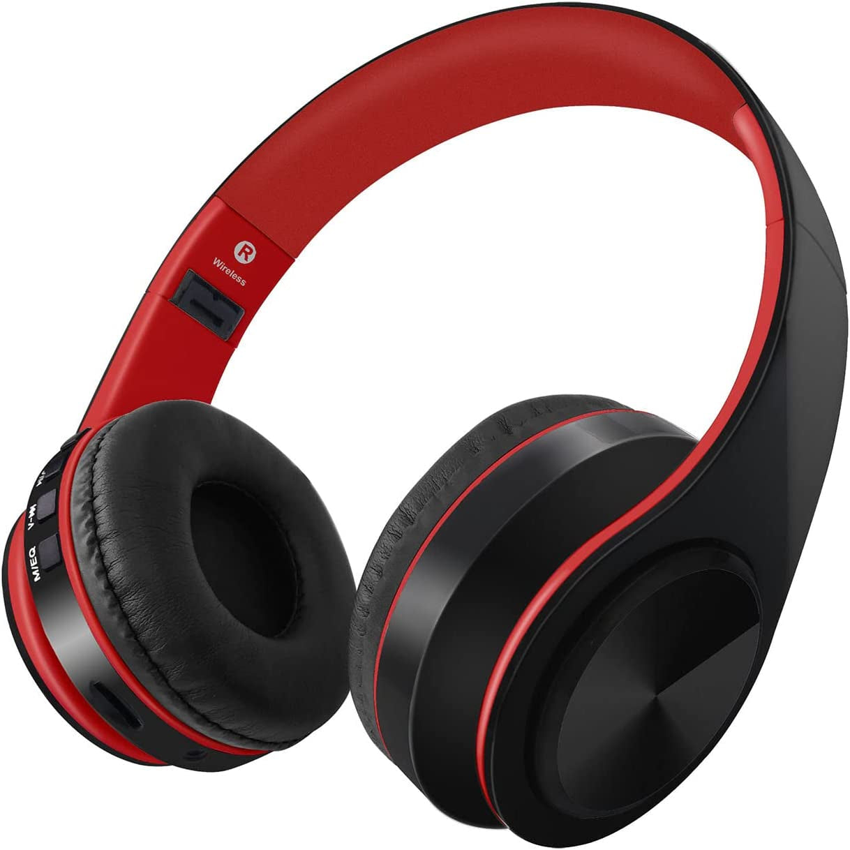 Waterproof Over-Ear Headphones, V5.0 HD Stereo Sound Sports Wireless Over-Ear Headphones with Mic, Passive Noise Cancelling Headsets, 9 Hours Battery