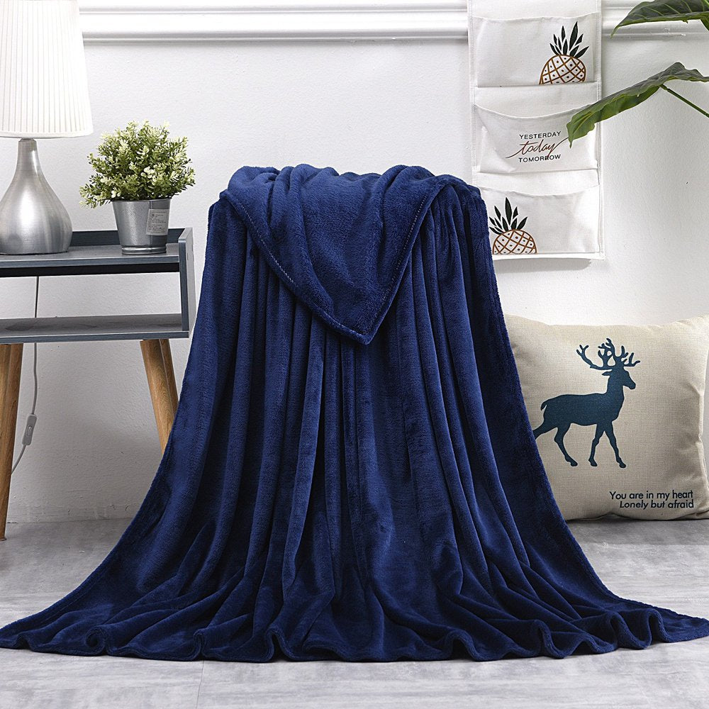 Super Soft Warm Solid Warm Micro Plush Fleece Blanket Throw Rug Sofa Bedding on Clearance