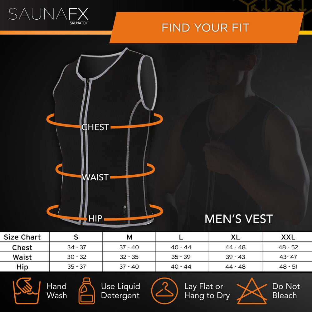 Men's Slimming Neoprene Sauna Vest with Microban Antimicrobial Product Protection