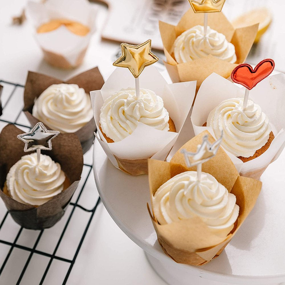 Katbite Tulip Cupcake Liners 200PCS, Muffin Baking Cupcake Liners Holders