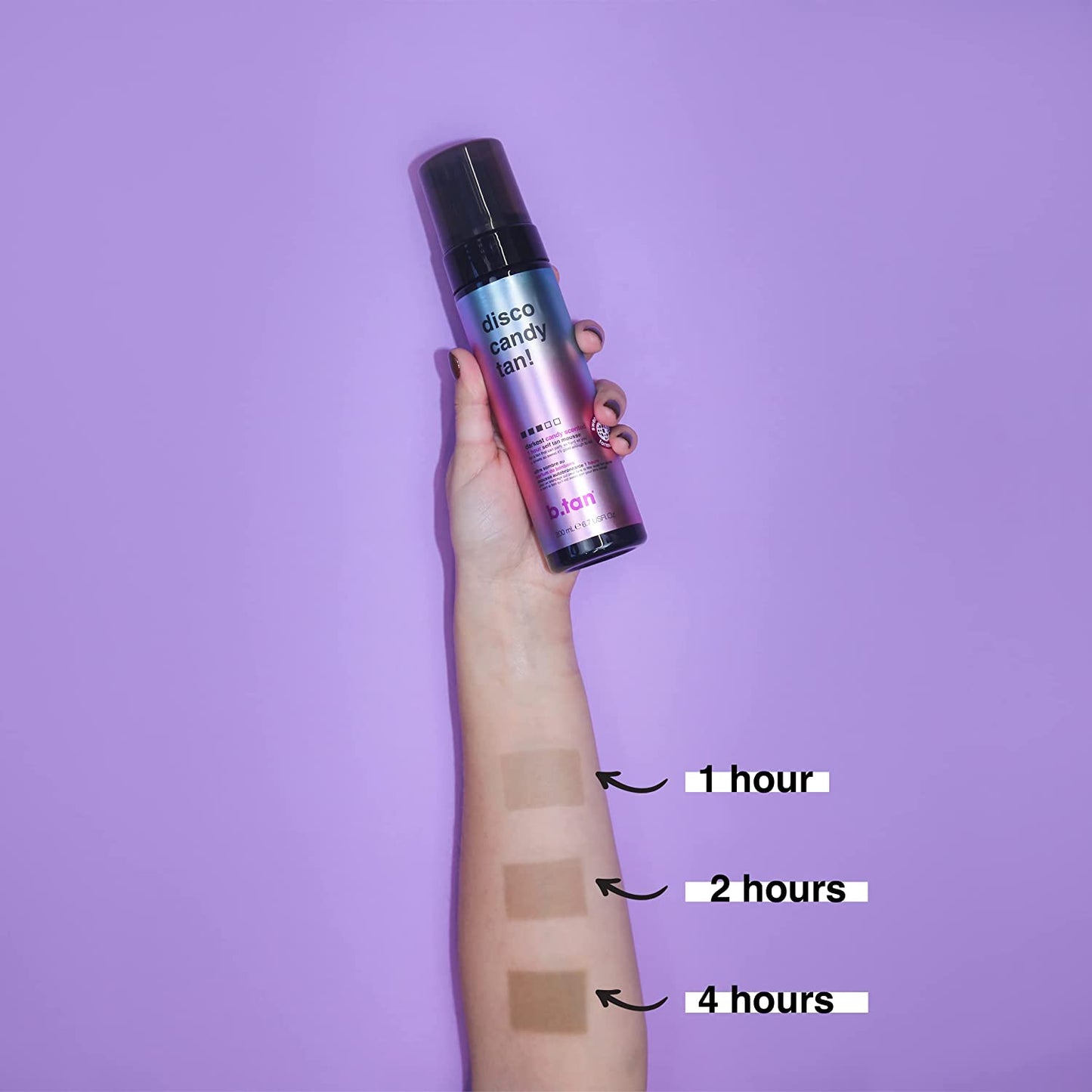 Disco Candy Tan - Candy Scented Party Proof Self Tanner for Fast, Dark Tan, 6.7 fl oz