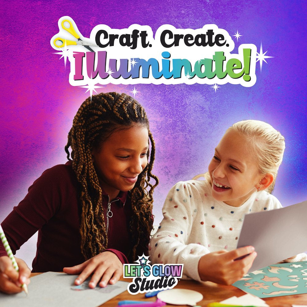 Letsglow Studio - DIY Arts and Crafts Glow Kit, Includes 16 Color LED Light, Remote Control and Accessories