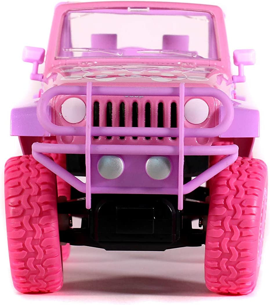 Disney Junior 1:16 Minnie Jeep Wrangler RC Remote Control Truck, 2.4 Ghz Pink, Toys for Kids and Adults