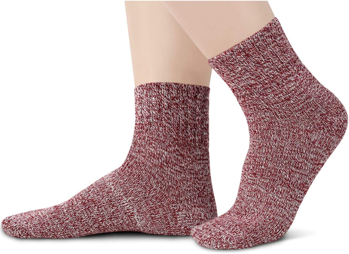 5 Pairs Winter Warm Crew Vintage Socks, Novelty Socks for Women & Girls