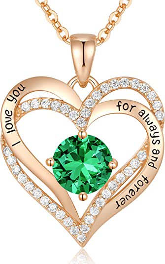 Sterling Silver Necklace with Birthstone