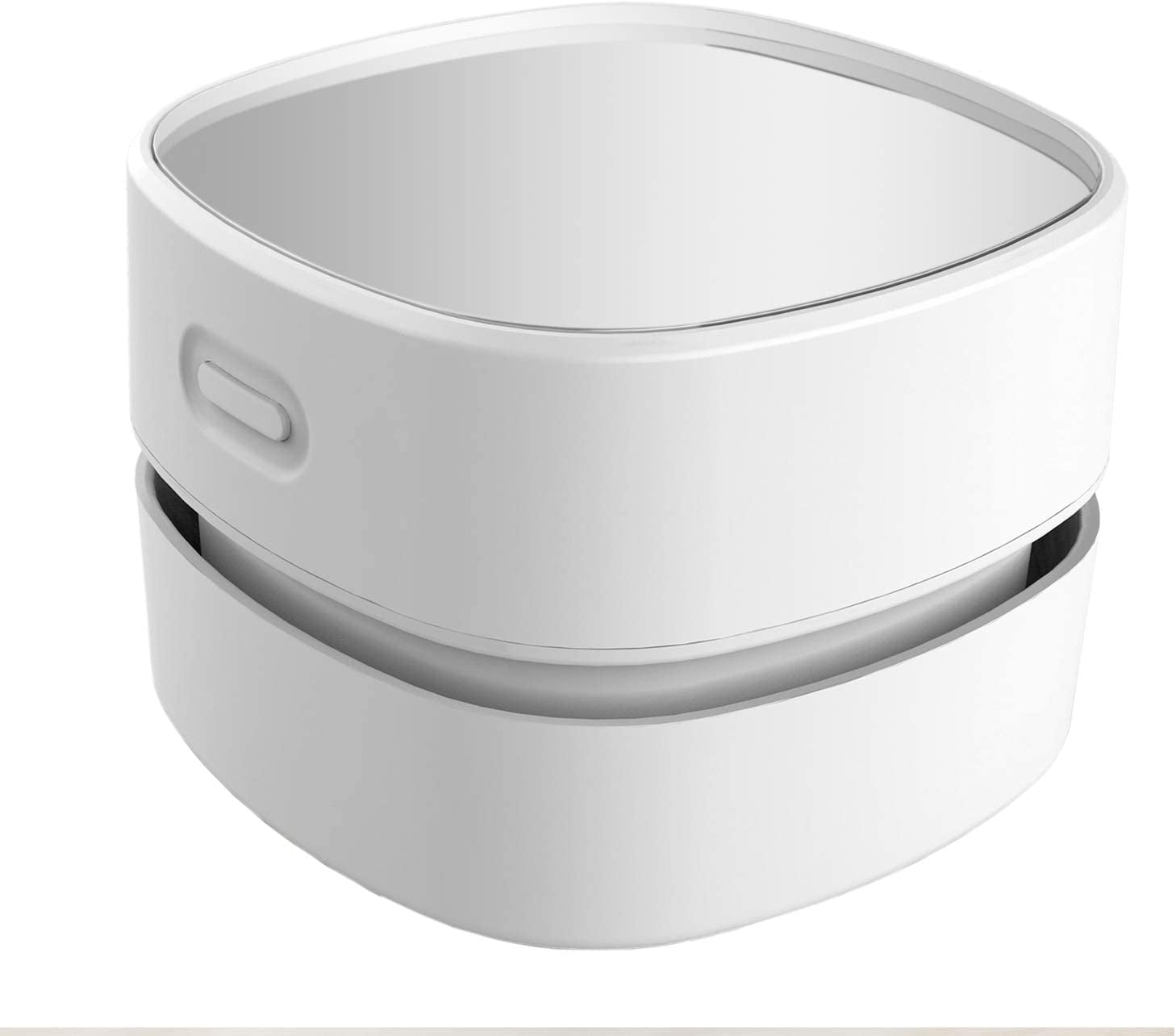 Desktop Vacuum Cleaner, Mini Table dust Sweeper Energy Saving,High Endurance up to 90 mins,Cordless&360º Rotatable Design for Keyboard/Home/School/Office(White)