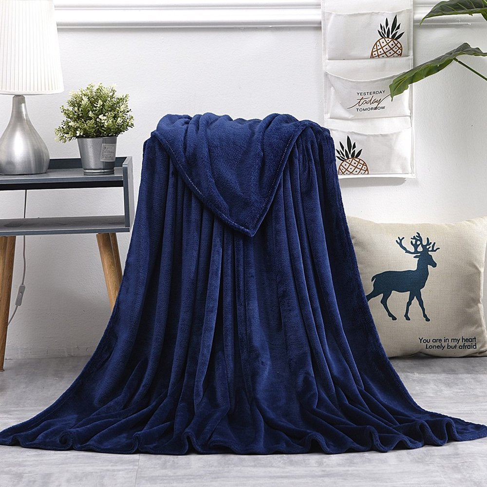Super Soft Warm Solid Warm Micro Plush Fleece Blanket Throw Rug Sofa Bedding on Clearance